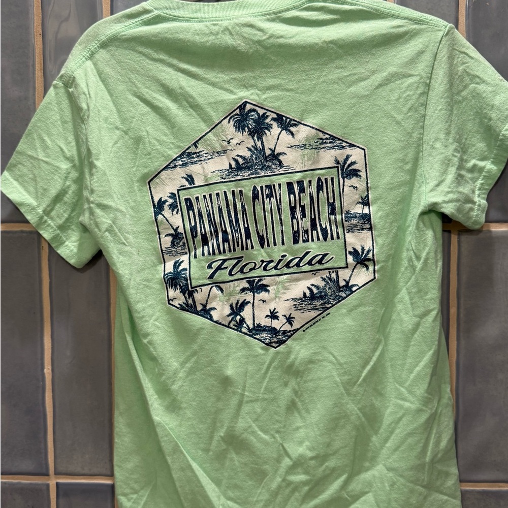 Gildan Light Green Panama City Beach Graphic Tee